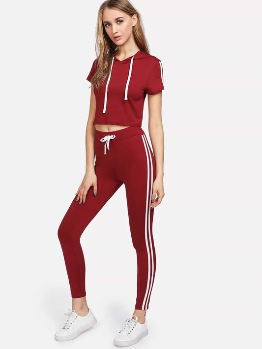 Contrast striped top with pants Periwinkley Shop