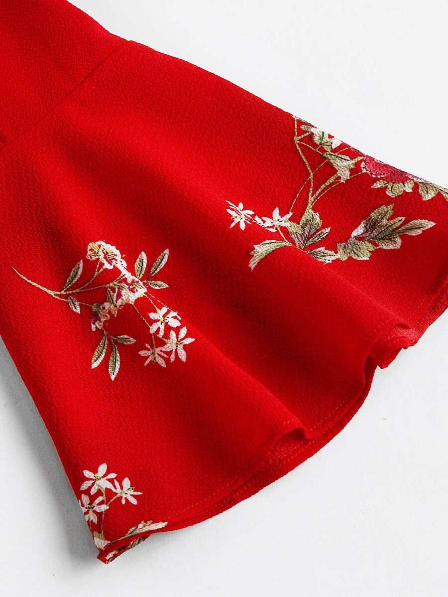 Bell Sleeve Lace Up Top With Shortss Periwinkley Shop