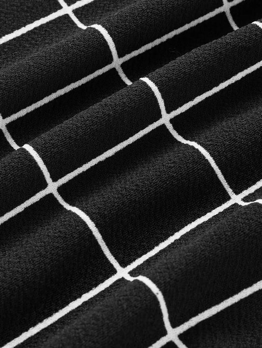 Crop Grid Top & Pencil Skirt Set Periwinkley Shop