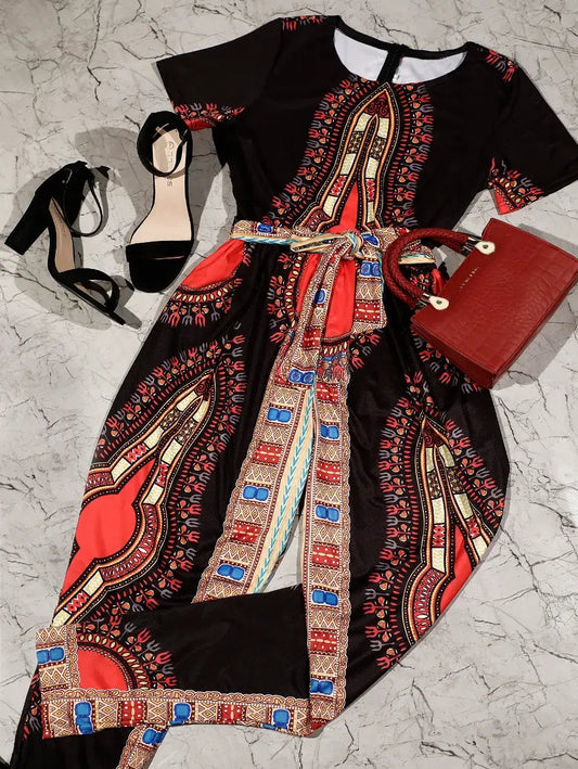 My Abstract Collection Red Jumpsuit Periwinkley Shop