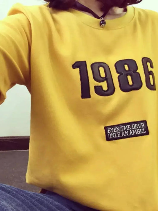 Number Print Women T shirt Periwinkley Shop