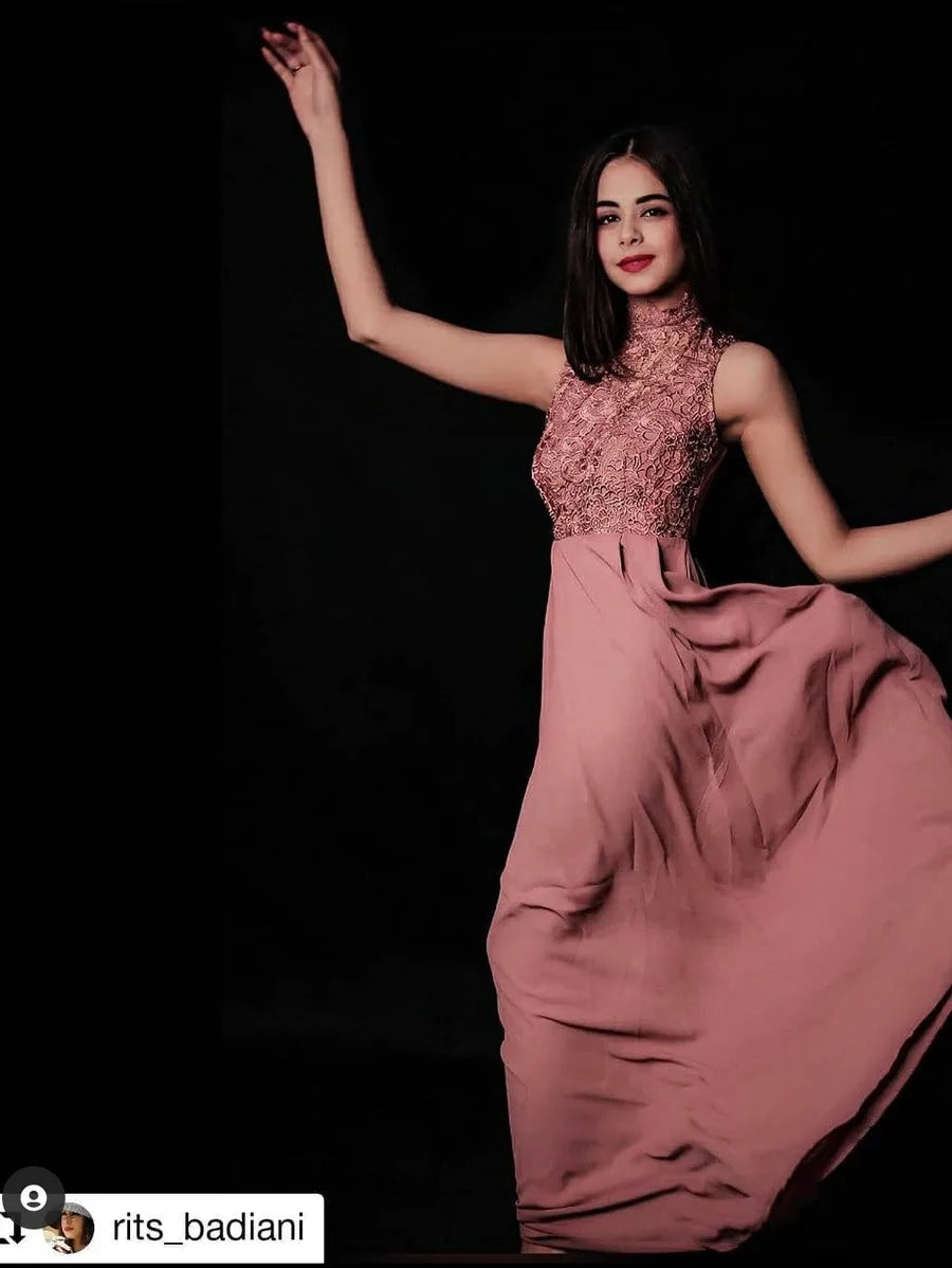 Guipure Lace Top Maxi Prom Dress Periwinkley Shop