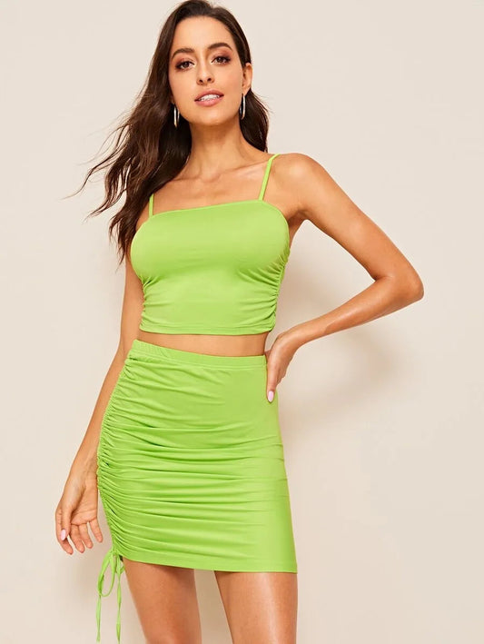 Cami Top & Side Skirt Set Periwinkley Shop