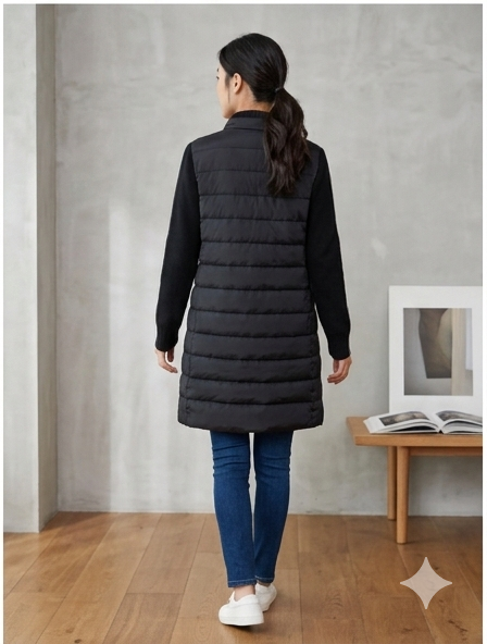 Black Puffer long jacket