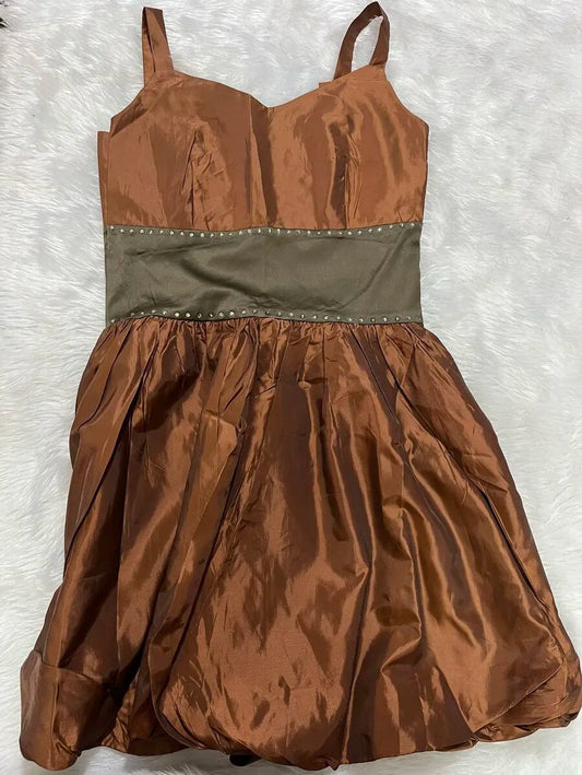 sequin embellished waist high belted ball dress Periwinkley Shop