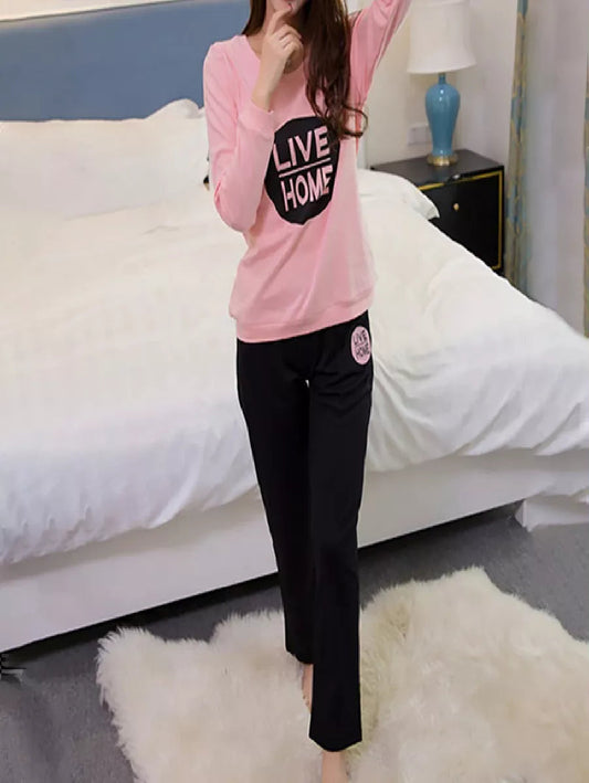 letter print pajama set Periwinkley Shop