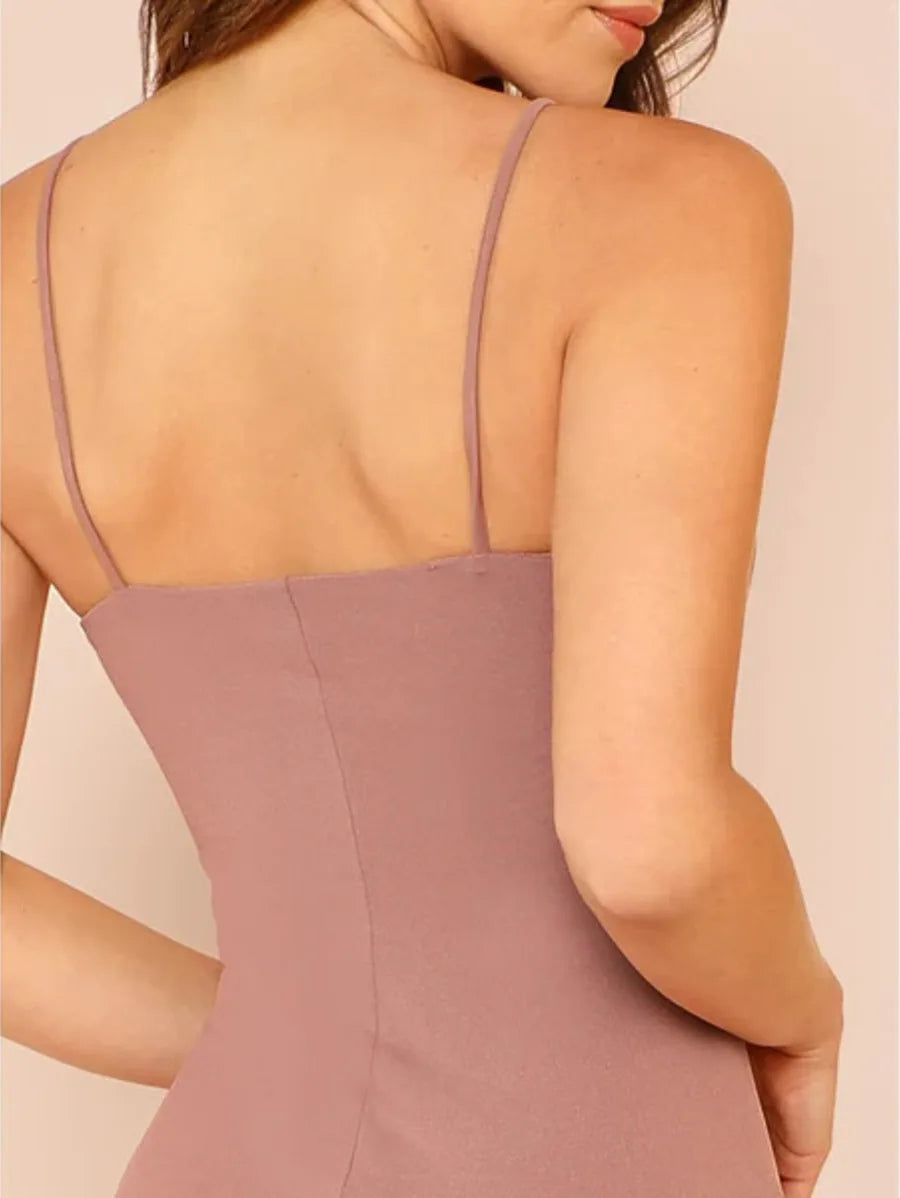 Solid Bodycon Cami Dress Periwinkley Shop