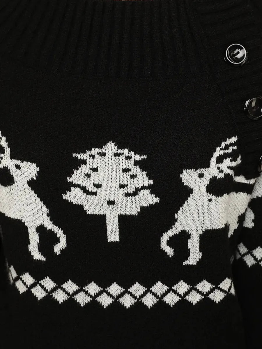 Heart Full Of Christmas Black Jumper Periwinkley Shop