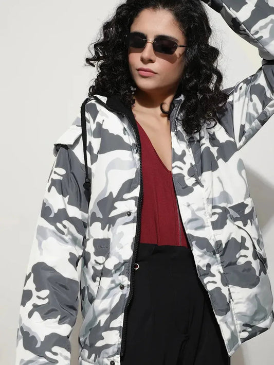 Camo & Coffee Light Grey Jacket Periwinkley Shop