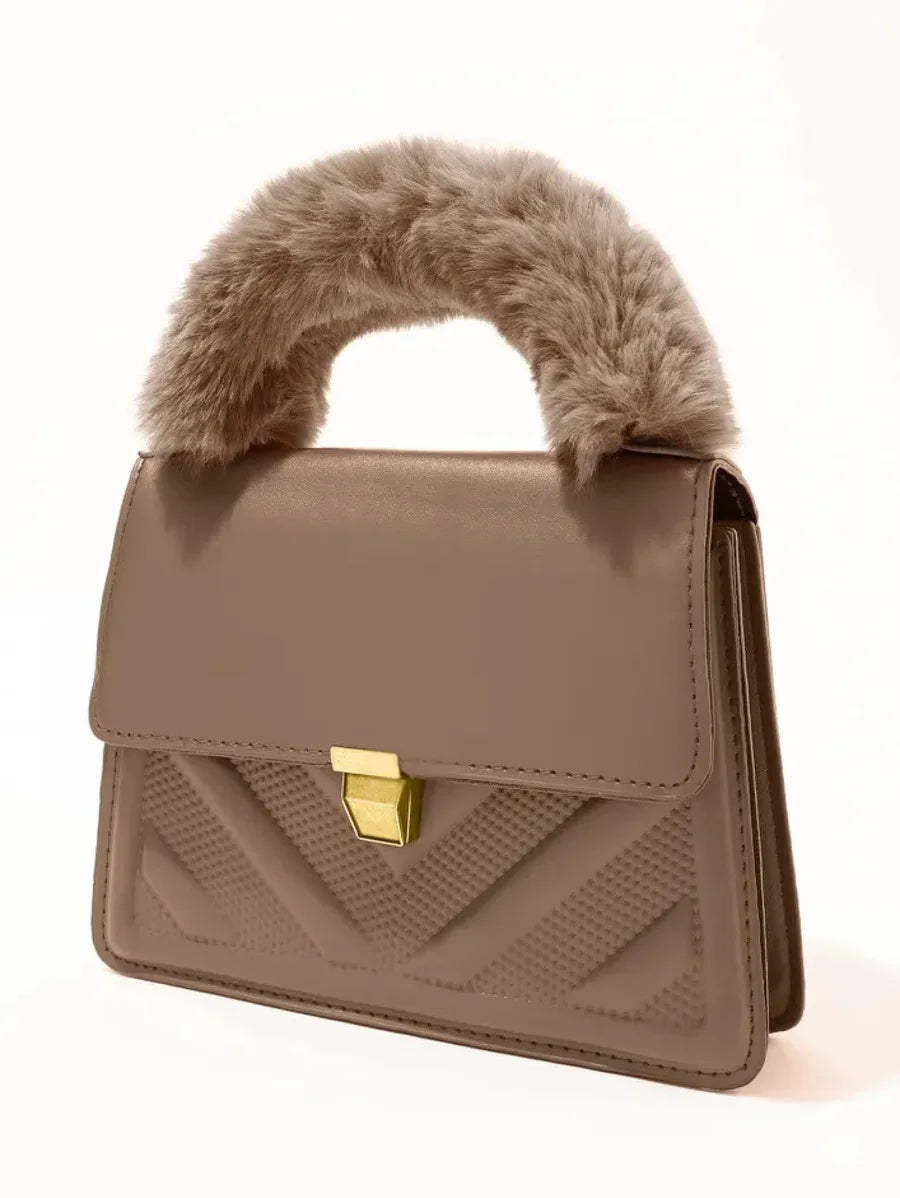 Cozy Fluff Khaki Sling Bag Periwinkley Shop