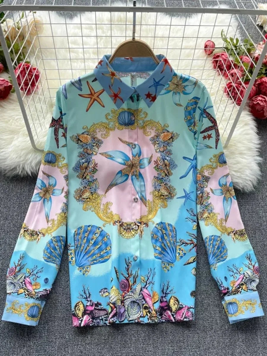 NOLITA Blouse & Skirt Set in Blue Periwinkley Shop