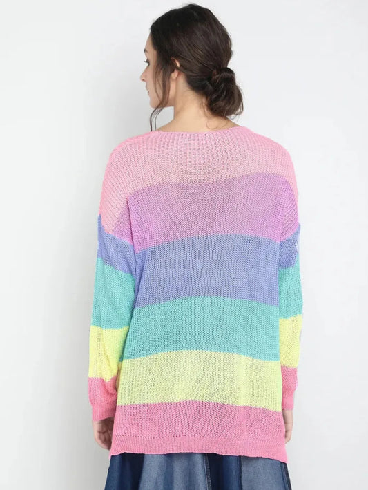 Stripe Me Pink Jumper Periwinkley Shop