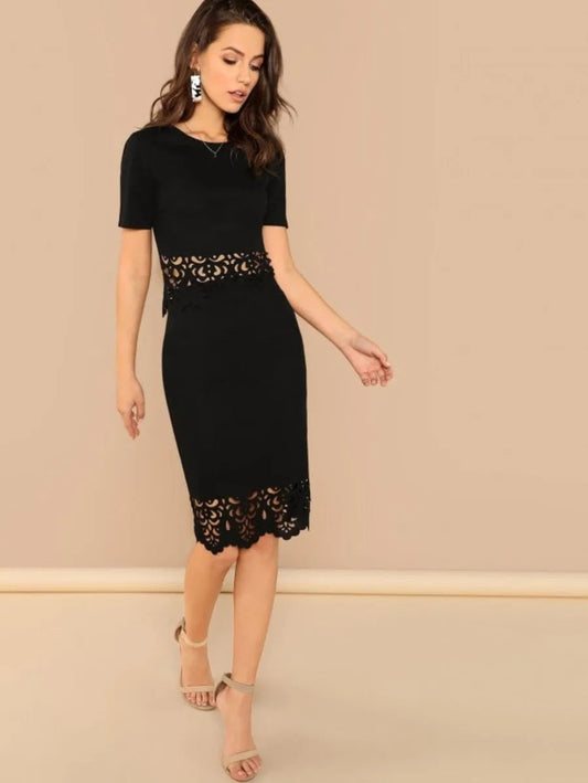 Scallop Edge Laser Cut Top and Skirt Sew Periwinkley Shop