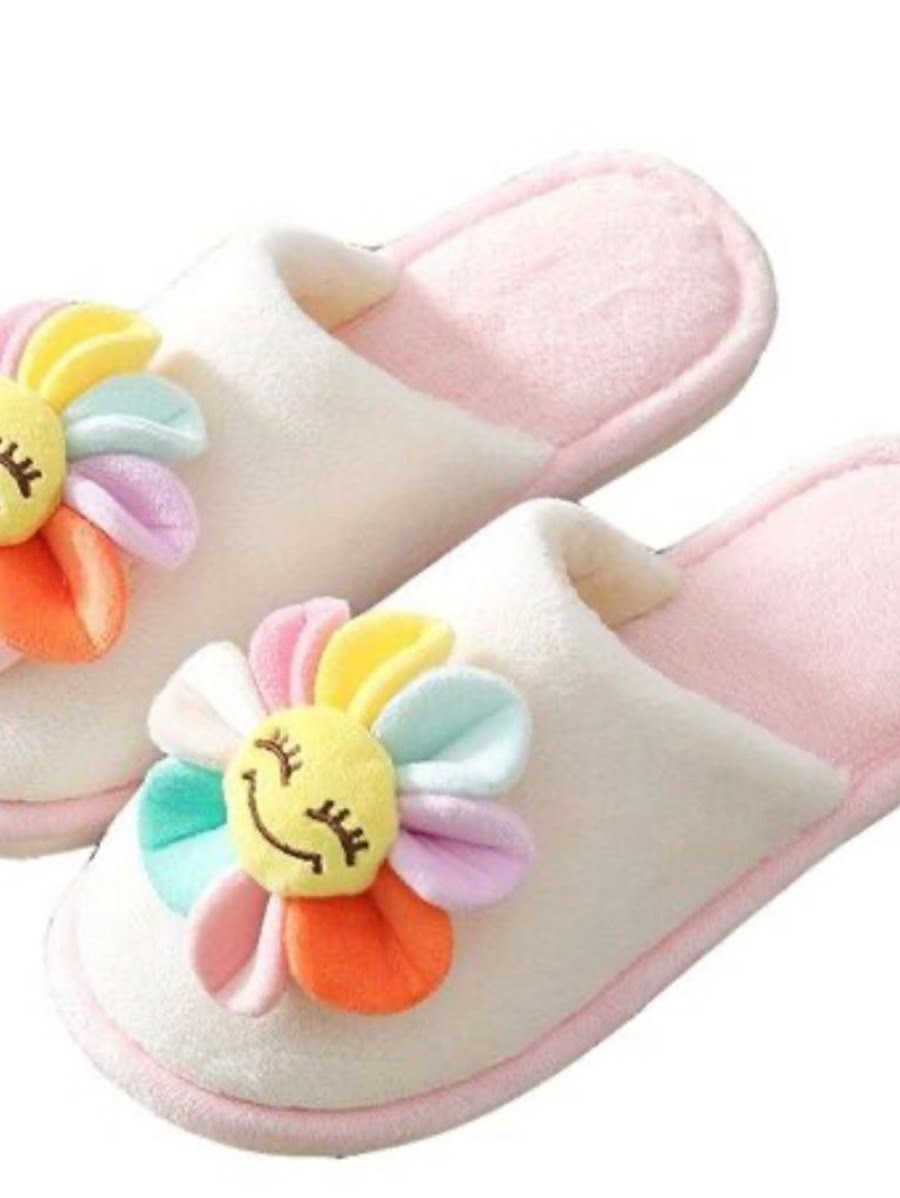 Cute 3D Smile Face Slip fur slippers Periwinkley Shop