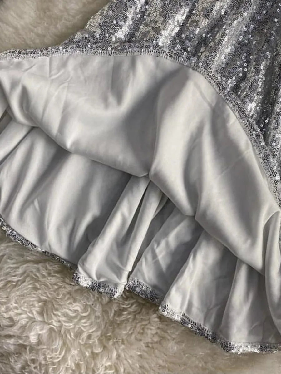 Serena Sequined Skater Dress Periwinkley Shop