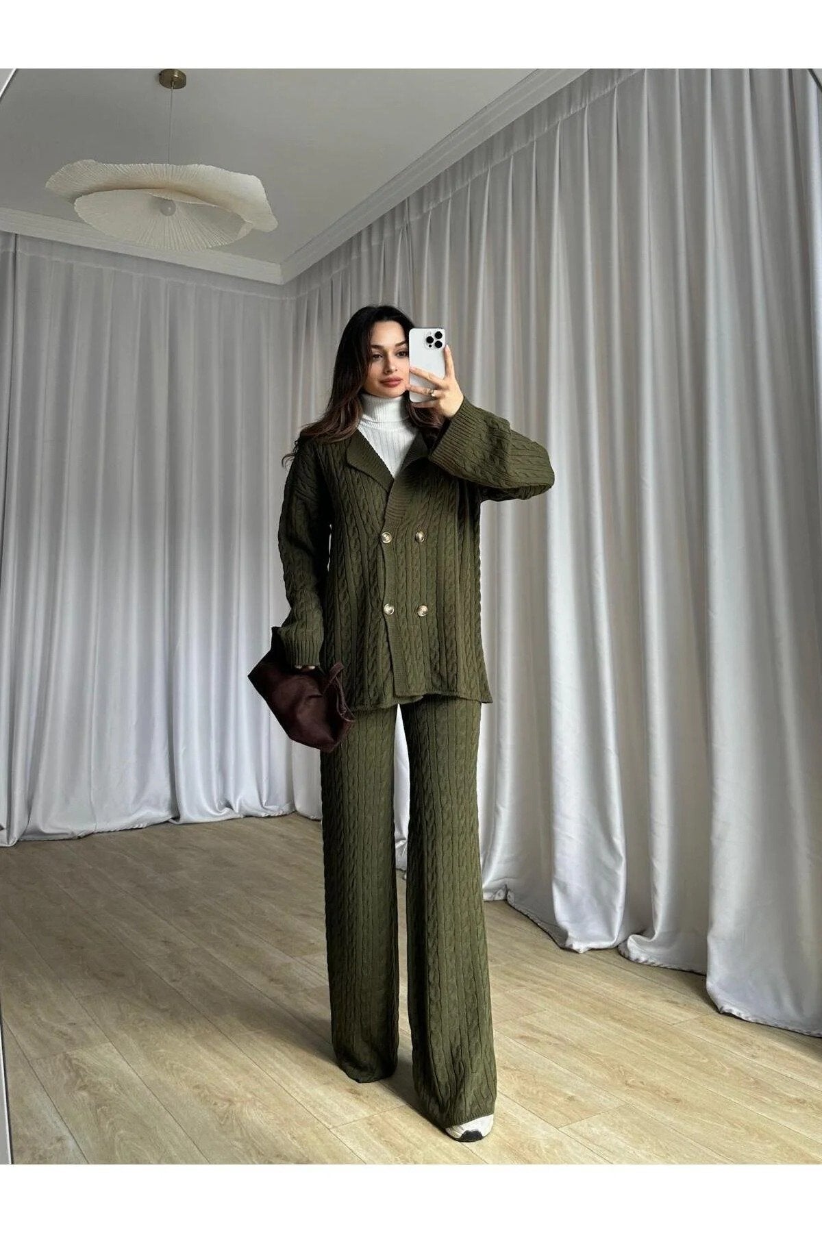 Winter Grace Cable-Knit Co-Ord - Periwinkley Shop