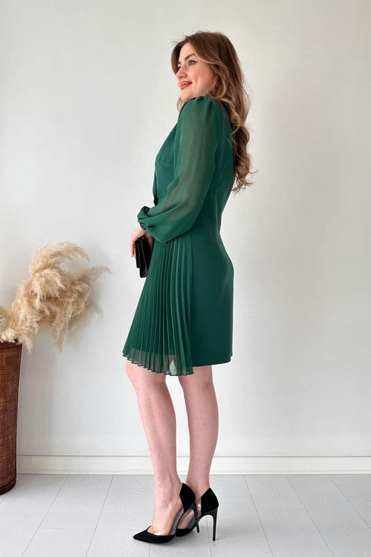 Natalie Trending Party Wear Dress- Green Periwinkley Shop