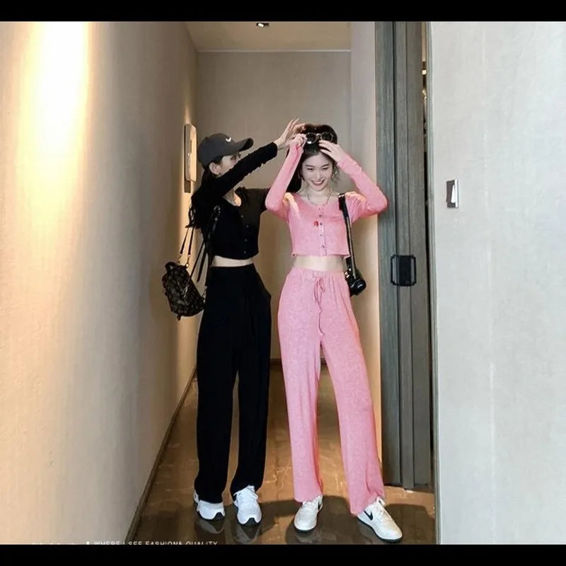 Short top and high waist pants set Periwinkley Shop