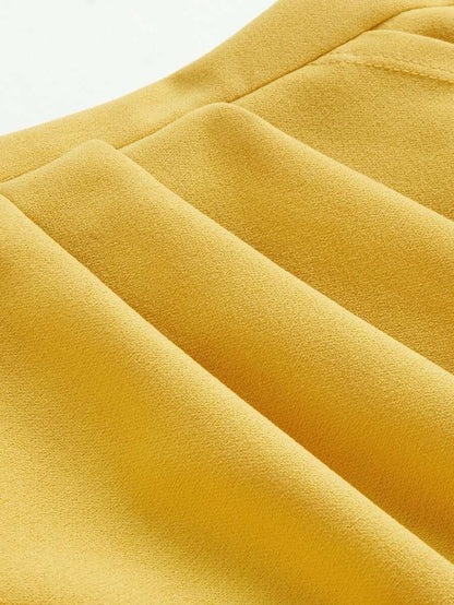 Pleated Detail Overlap Asymmetrical Hem Dress Periwinkley Shop