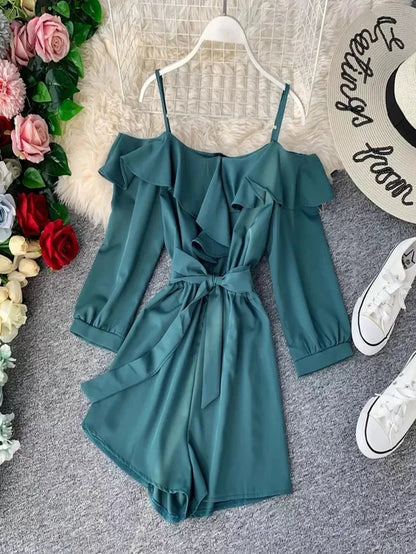 Off shoulder  Keep it casual romper play suit