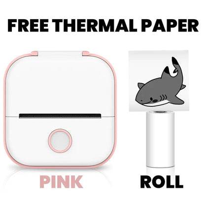 T02 Mini Pocket Printer Fast Portable Wireless Thermal Photo Printer Periwinkley Shop