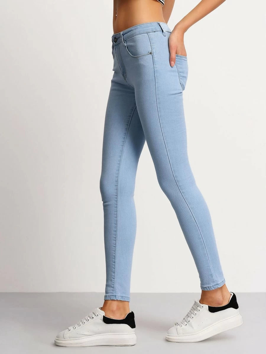 Slim Pockets Denim Pant Periwinkley Shop