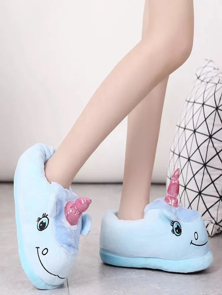 Indoor Slippers Plush  Unicorn Slippers Periwinkley Shop