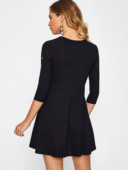 Faux Pearl Embellished Skater Dress Periwinkley Shop