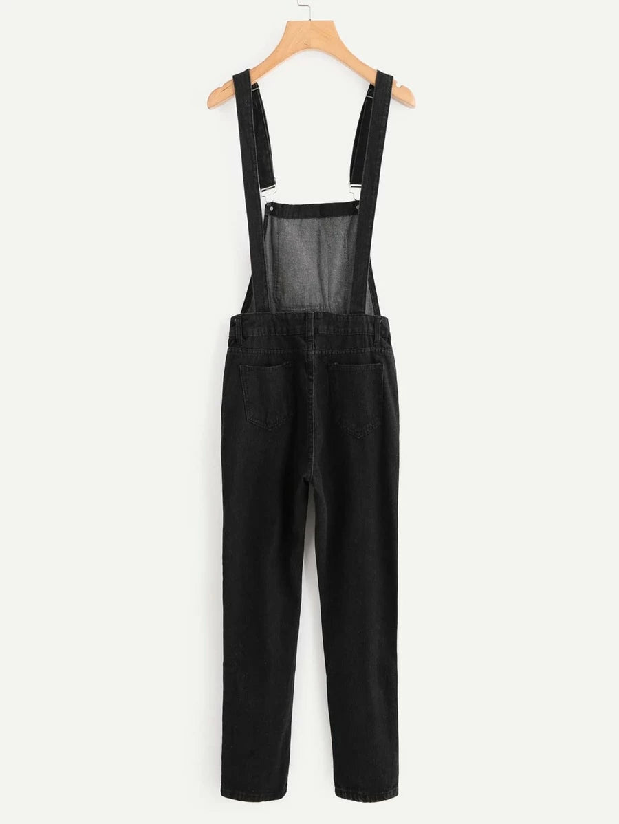 Distressed Denim Overalls Periwinkley Shop