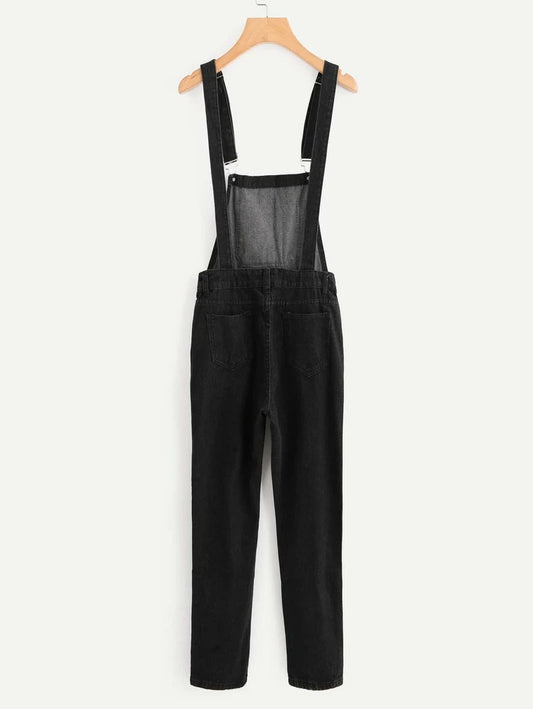 Distressed Denim Overalls Periwinkley Shop