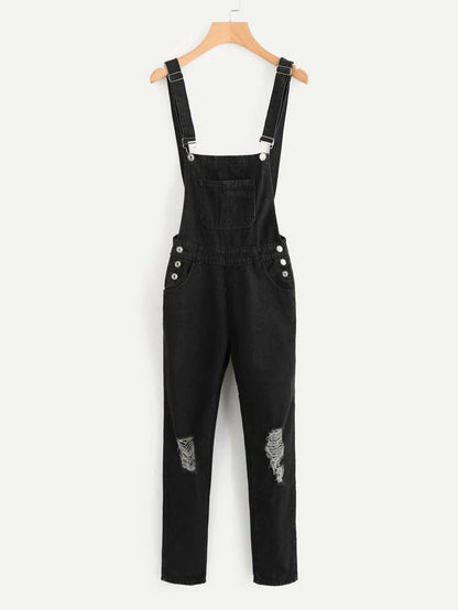 Distressed Denim Overalls Periwinkley Shop
