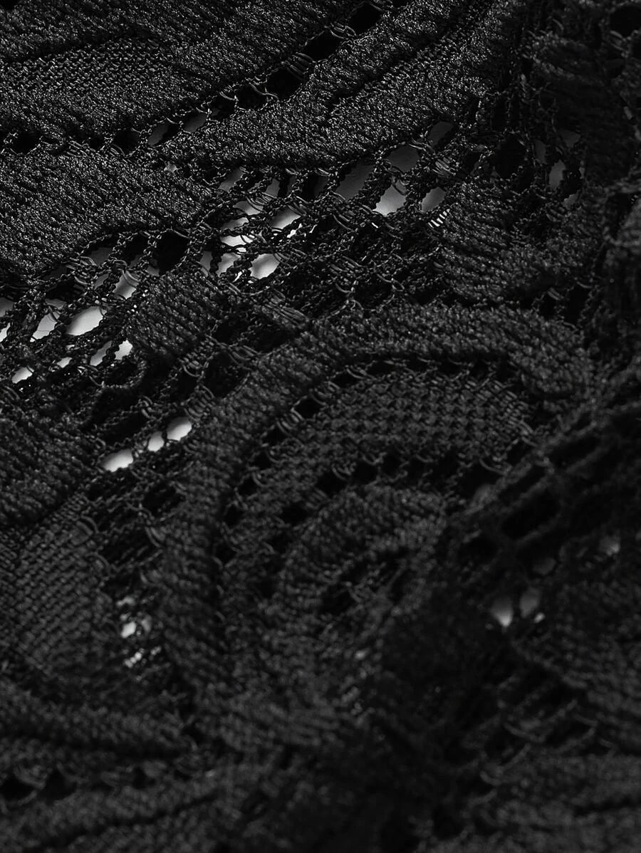 Lace Sleeve Cage Sweetheart Dress Periwinkley Shop