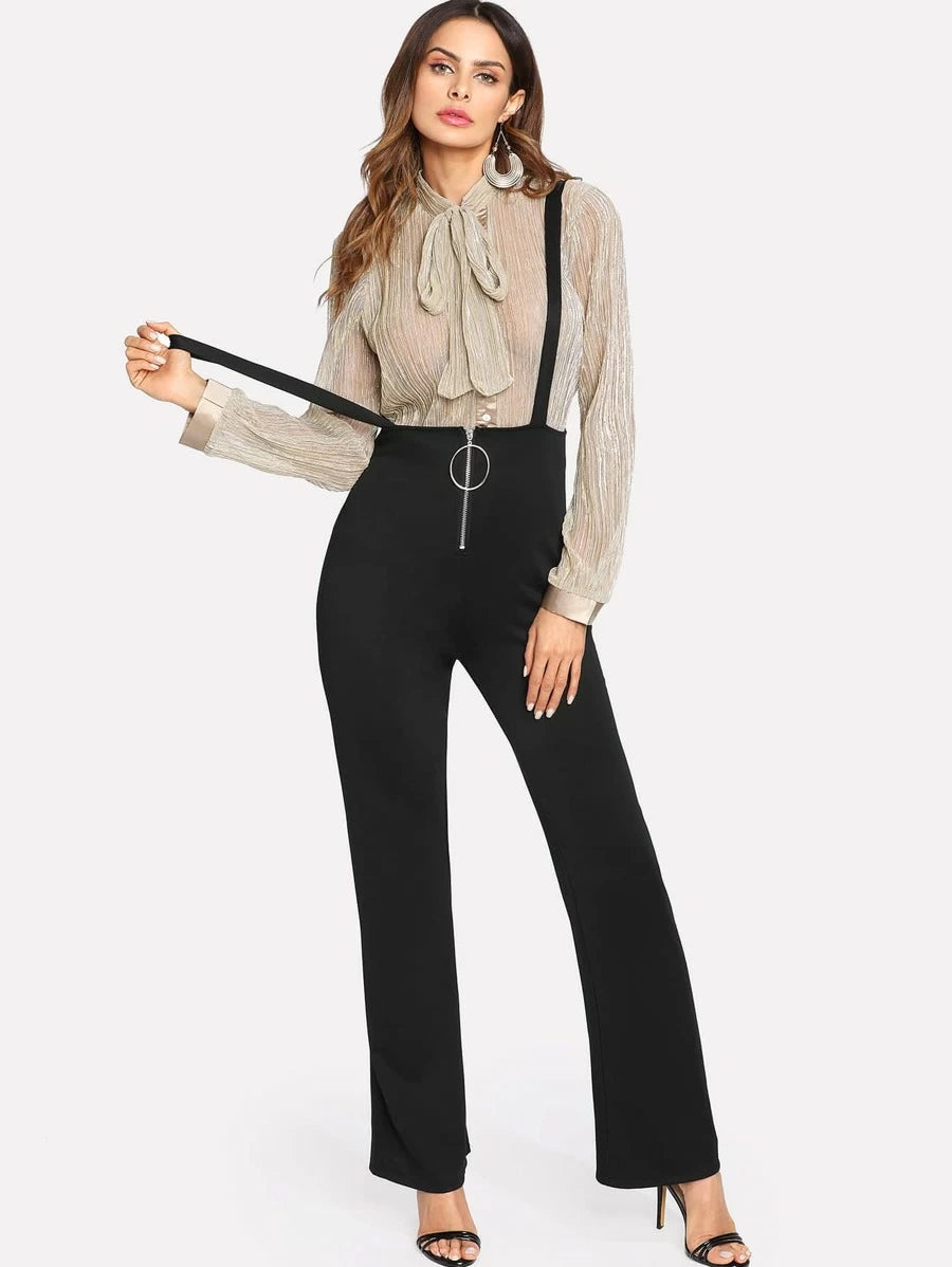 O-Ring Zip Front Overalls Periwinkley Shop