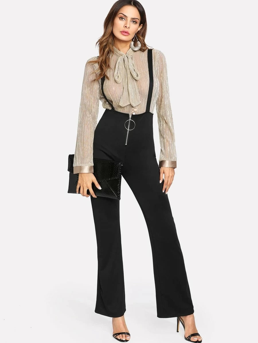 O-Ring Zip Front Overalls Periwinkley Shop