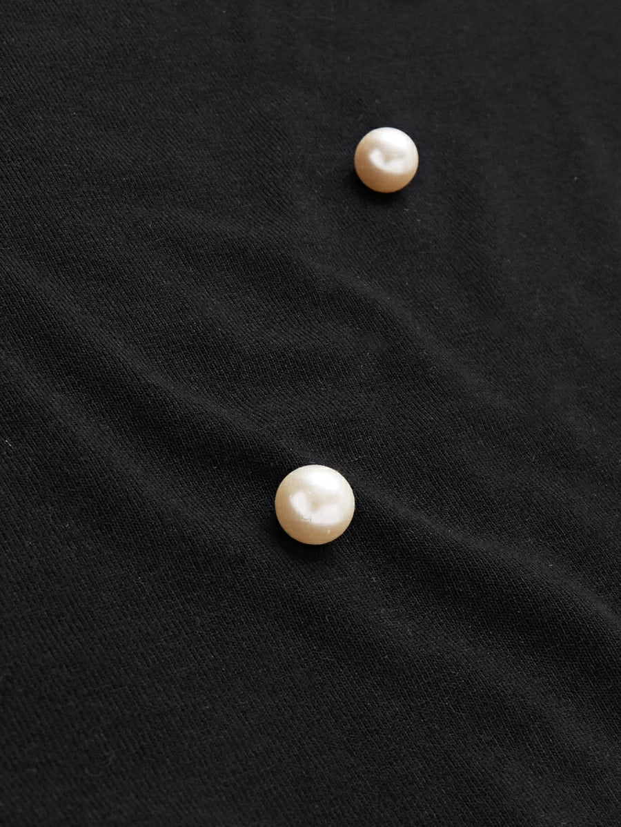 Pearl Beading Bardot Dress Periwinkley Shop