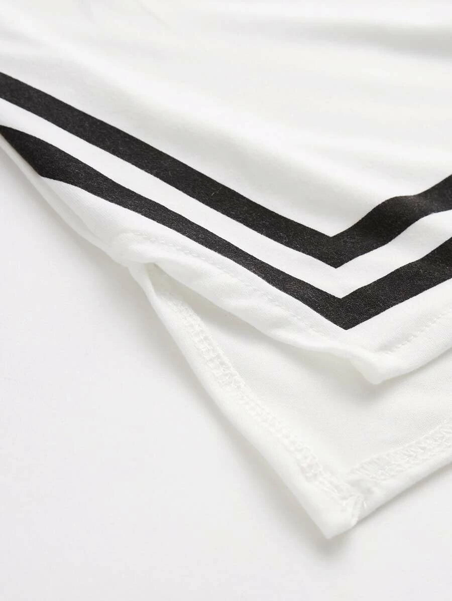 Slit Detail Striped Long Pajama Set Periwinkley Shop
