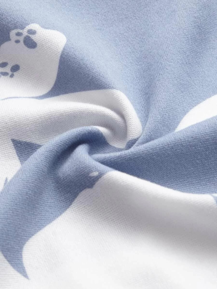 Calico Print Cami Pajama Set With Robe Periwinkley Shop