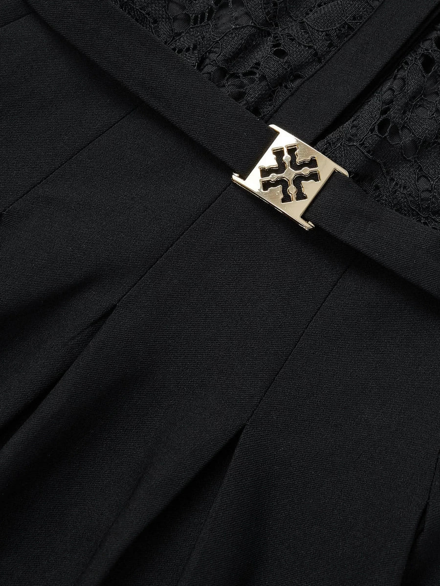 Lace Contrast Shirt Dress Periwinkley Shop