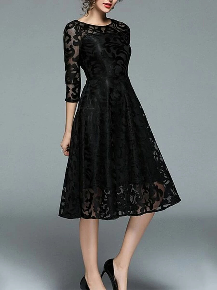 See Through Lace Dress Periwinkley Shop