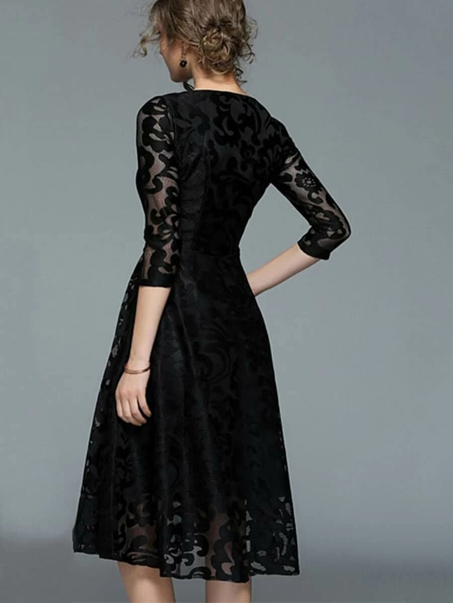 See Through Lace Dress Periwinkley Shop
