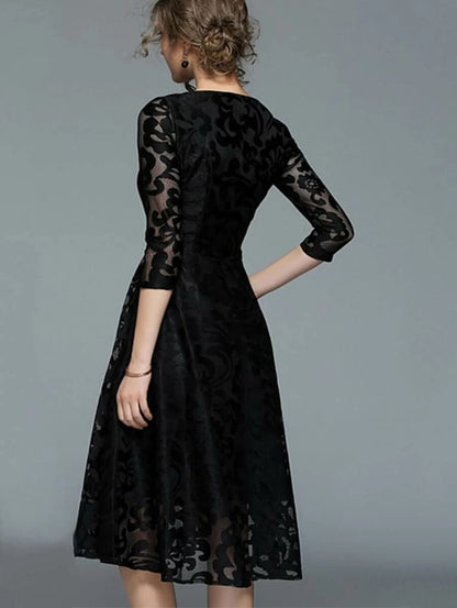 See Through Lace Dress Periwinkley Shop