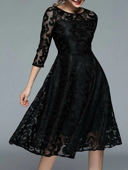 See Through Lace Dress Periwinkley Shop