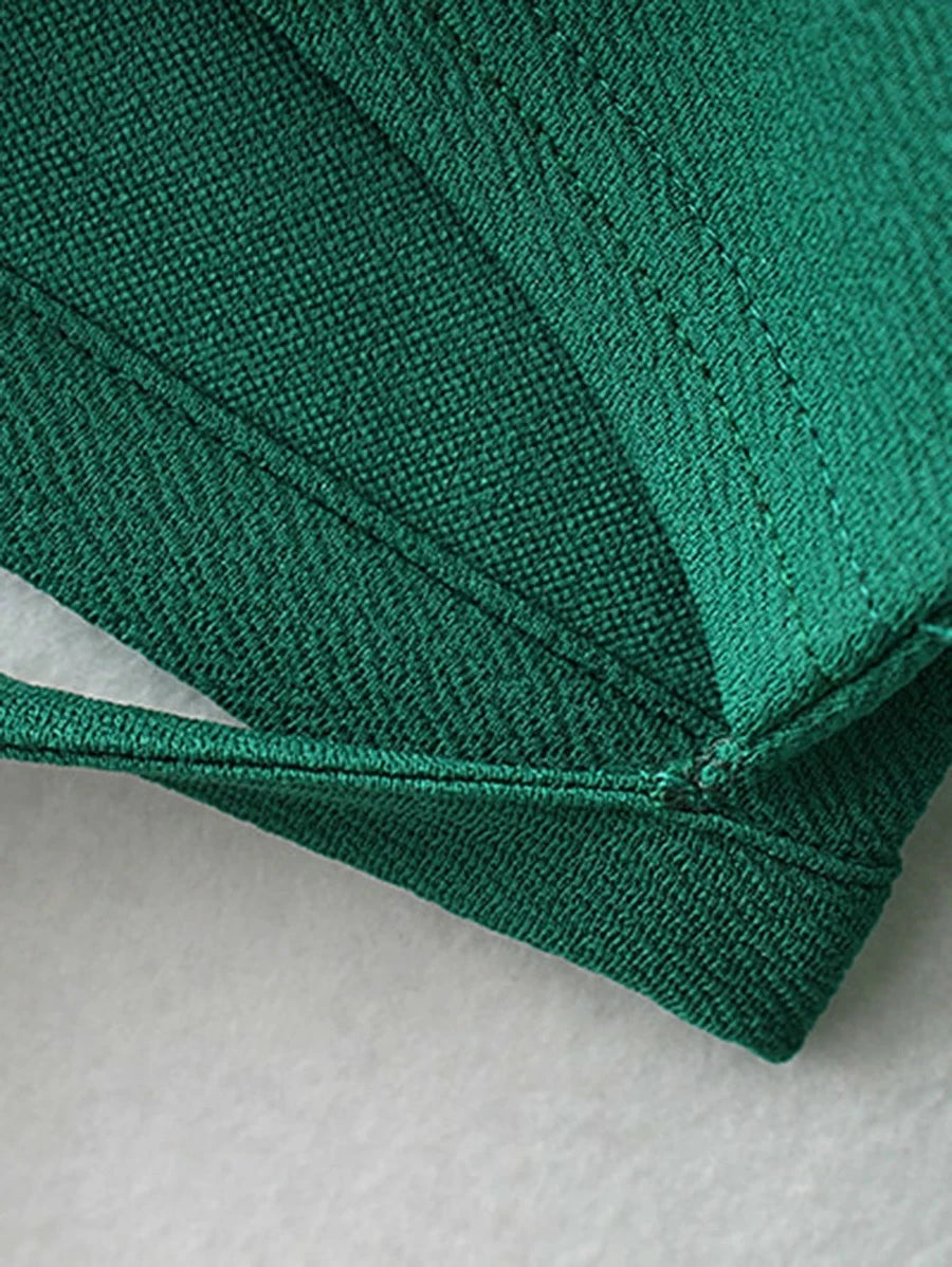 Bell Sleeve Knotted Hem Surplice Blouse Periwinkley Shop