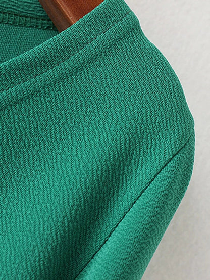 Bell Sleeve Knotted Hem Surplice Blouse Periwinkley Shop