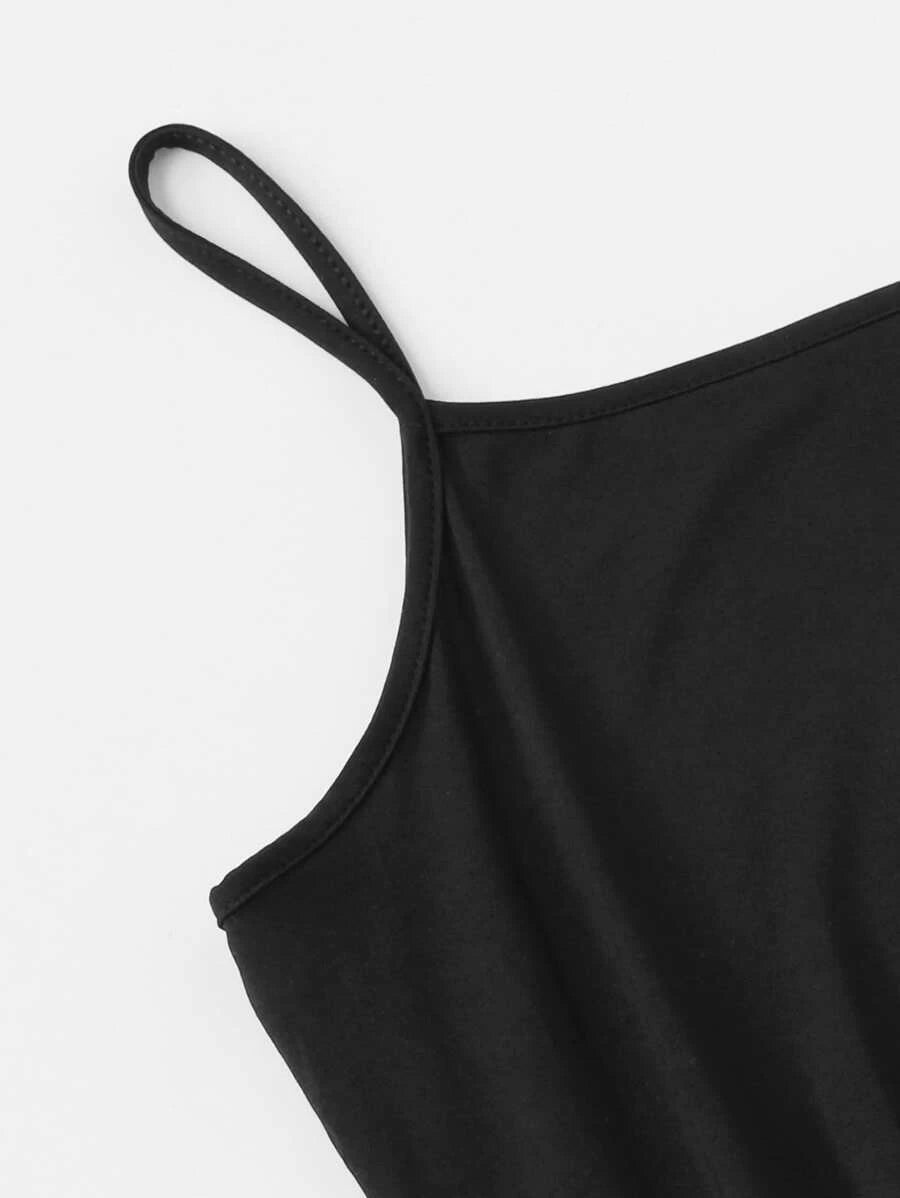 Sheer Mesh Panel Cami Dress Periwinkley Shop