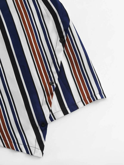 Button Front Striped Cami Top With Skirt Periwinkley Shop
