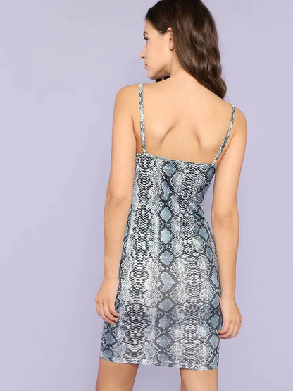 Snakeskin Bodycon Cami Dress Periwinkley Shop