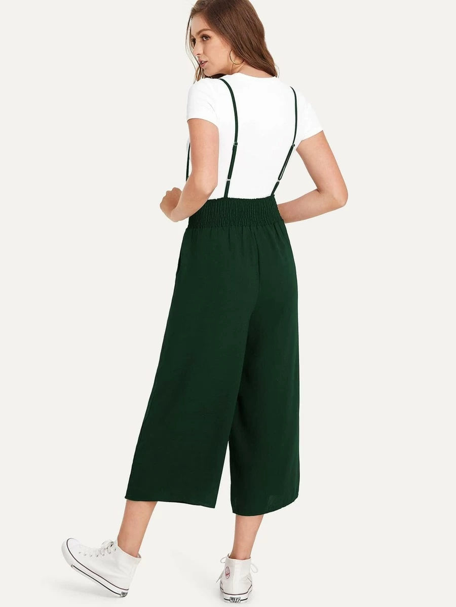 Knot Front Pocket Side Cami Pants Periwinkley Shop