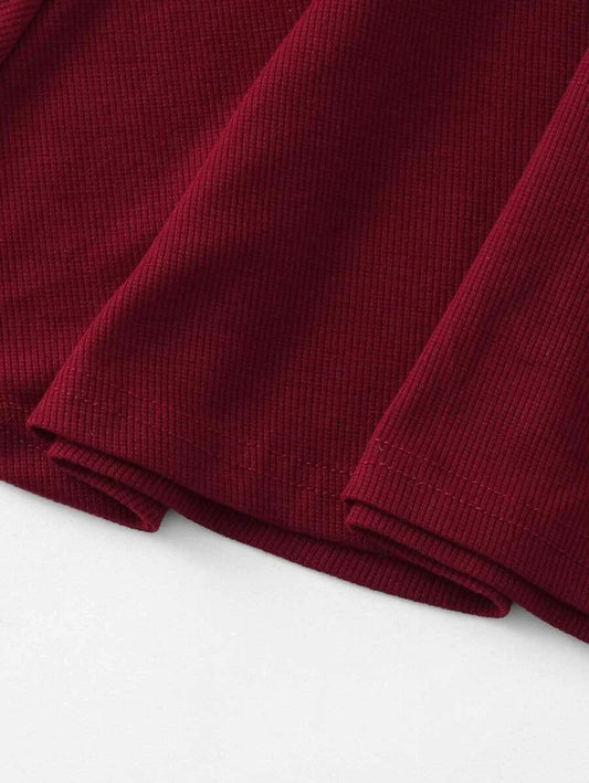 Surplice Wrap Bell Sleeve Dress Periwinkley Shop