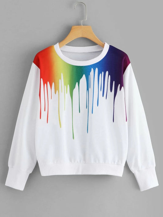 Tie Dye Round Neck Sweatshirt Periwinkley Shop